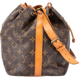 Louis Vuitton Canvas Monogram Sac Noe Petit Shoulder Bag