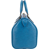 Louis Vuitton Bleu Epi Leather Speedy 25 Handbag