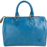 Louis Vuitton Bleu Epi Leather Speedy 25 Handbag