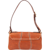 Gucci Brown Leather GG Buckle Mini Shoulder Bag