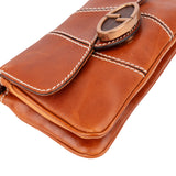 Gucci Brown Leather GG Buckle Mini Shoulder Bag