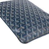 Goyard Bleu Goyardine Monogram Senat PM Clutch
