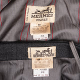 Hermès Gris Wool Argent Jacket Costume Set (DE38 / FR40)