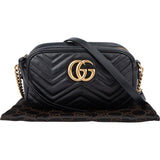 Gucci Chevron Leather GG Marmont Crossbody Bag