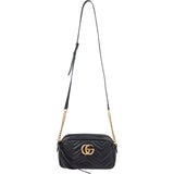 Gucci Chevron Leather GG Marmont Crossbody Bag