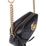 Gucci Chevron Leather GG Marmont Crossbody Bag