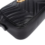 Gucci Chevron Leather GG Marmont Crossbody Bag