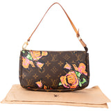 Louis Vuitton Roses Canvas Mongram Pochette Accessoire Handbag
