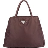 Prada Bordeaux Triangle Nylon Handbag