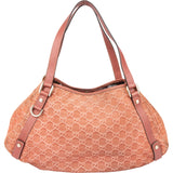 Gucci Pink Suede Monogram Abbey Handbag