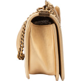 Chanel Quilted Golden Calfskin Boy Single Flap Crossbody Bag
