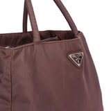 Prada Bordeaux Triangle Nylon Handbag