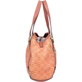 Gucci Pink Suede Monogram Abbey Handbag
