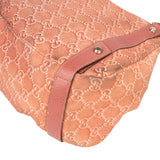 Gucci Pink Suede Monogram Abbey Handbag