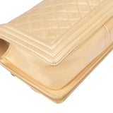 Chanel Quilted Golden Calfskin Boy Single Flap Crossbody Bag