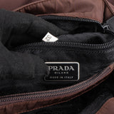 Prada Bordeaux Triangle Nylon Handbag