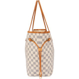 Louis Vuitton Damier Azur Monogram Neverfull MM Shopper Handbag