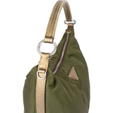 Prada Green Nylon Triangle Hobo Bag