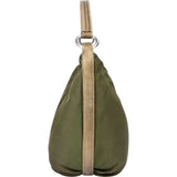 Prada Green Nylon Triangle Hobo Bag
