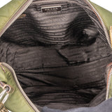 Prada Green Nylon Triangle Hobo Bag