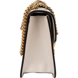 Gucci White Leather Sylvie Crossbody Bag