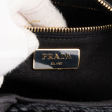 Prada Black Fringed Raffia Basket Handbag