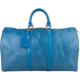 Louis Vuitton Bleu Epi Leather Keepall 45