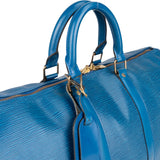 Louis Vuitton Bleu Epi Leather Keepall 45