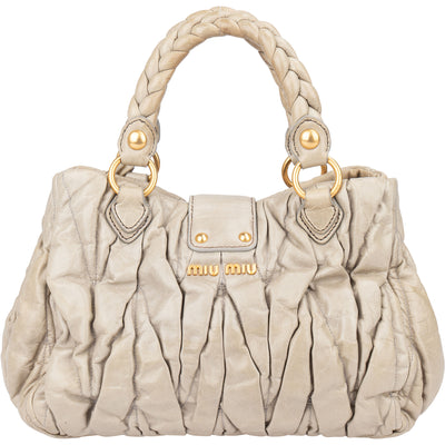 Miu Miu Quilted Leather City Handbag