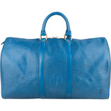 Louis Vuitton Bleu Epi Leather Keepall 45