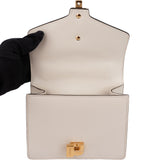 Gucci White Leather Sylvie Crossbody Bag