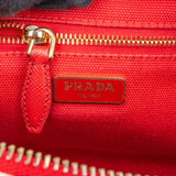 Prada Cotton Stripes Triangle Pouch