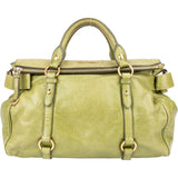 Miu Miu Green Leather City Handbag