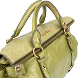 Miu Miu Green Leather City Handbag