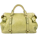 Miu Miu Green Leather City Handbag