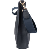 Hermès Bleu Clemence Leather Evelyne GM Crossbody Bag