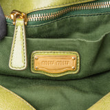 Miu Miu Green Leather City Handbag