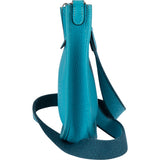Hermès Bleu Taurillon Clemence Evelyne 16 Crossbody Bag