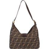 Fendi FF Monogram Baguette Buckle Shoulder Bag