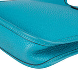 Hermès Bleu Taurillon Clemence Evelyne 16 Crossbody Bag