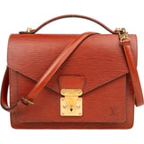 Louis Vuitton Cognac Epi Leather Monceau Handbag