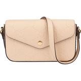 Gucci Leather GG Monogram Twice Crossbody Bag