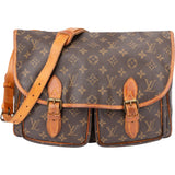 Louis Vuitton Canvas Monogram Gibeciere MM Crossbody Bag