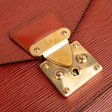 Louis Vuitton Cognac Epi Leather Monceau Handbag