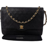 Chanel Quilted Lambskin 24K Gold Single Flap Crossbody Bag