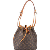 Louis Vuitton Canvas Monogram Sac Noe Petit Shoulder Bag