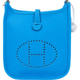Hermès Bleu Hydra Clemence Evelyne 16 Crossbody Bag