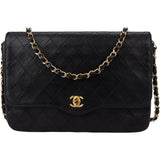 Chanel Quilted Lambskin 24K Gold Single Flap Crossbody Bag