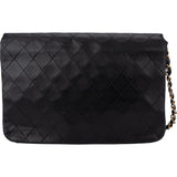 Chanel Quilted Lambskin 24K Gold Single Flap Crossbody Bag