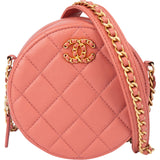 Chanel 19 Quilted Lambskin Round Crossbody Bag
